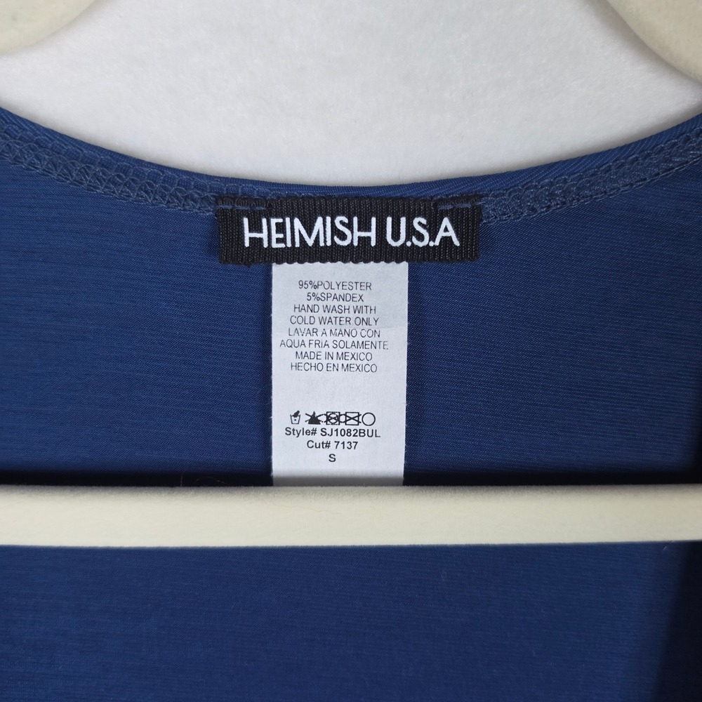 Heimish USA Navy Blue Open Front Babydoll Peplum Cardigan Pockets Small - Picture 3 of 4